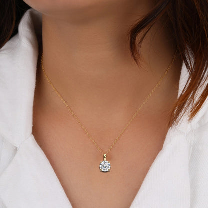 Lab Grown Diamond Round Solitaire Pendant