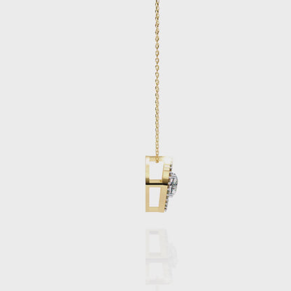 Sleek and Graceful Lab Grown Diamond Pendant