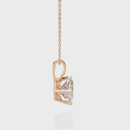 Graceful Lab Grown Diamond Princess Cut Pendant