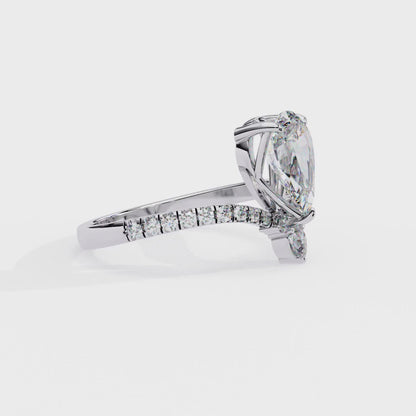 Pear Drop Lab Diamond Ring