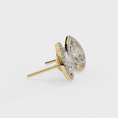 Halo Pear Studs