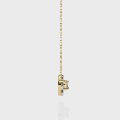 Contemporary Round Lab Grown Diamond Pendant