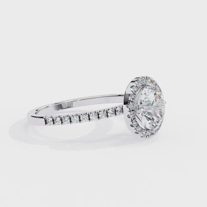 Ethereal Circle - Round Halo Ring