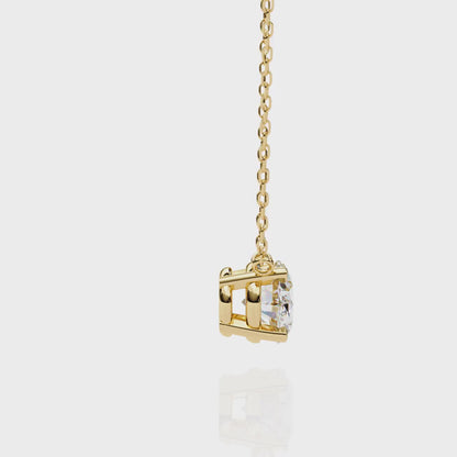 Chic Lab Created Diamond Oval Solitaire Pendant