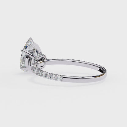 Minimalist Lab-Grown Diamond Pear Ring