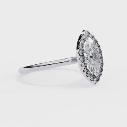 Marquise Halo Ring